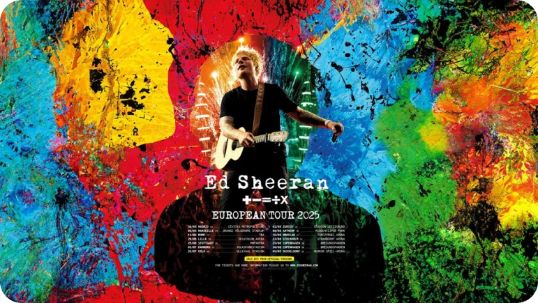 Ed Sheeran EUROPEAN TOUR 2025